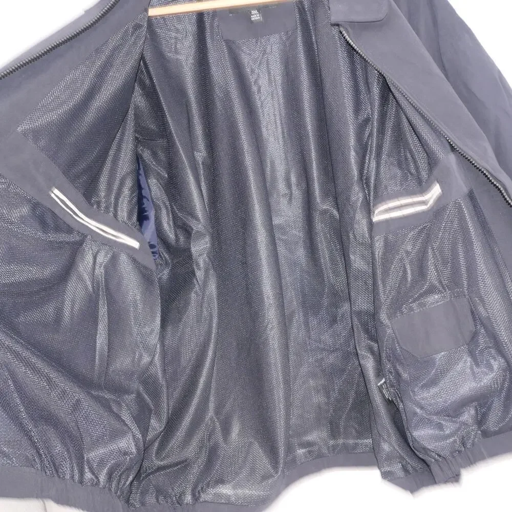 NEW London Fog Tall Men's 3XL Auburn Lightweight Golf Jacket Navy Blue
